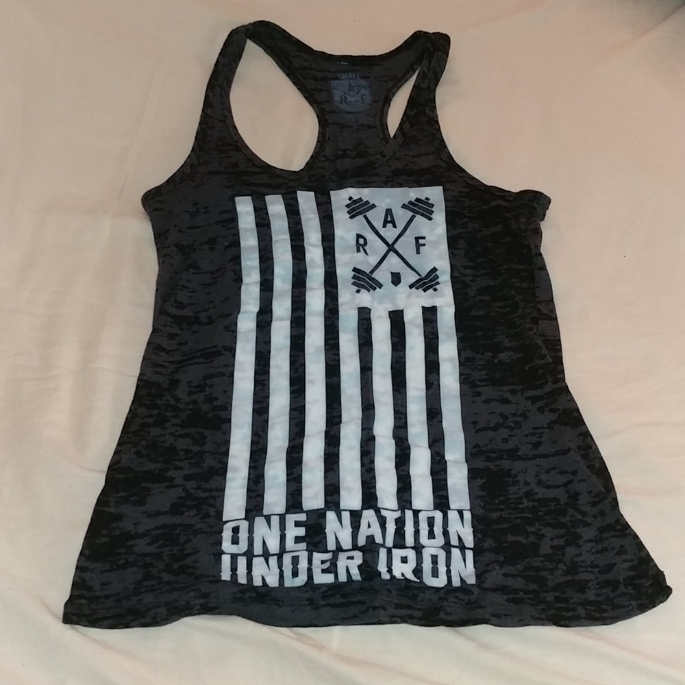 Black burnout tank, Sz S